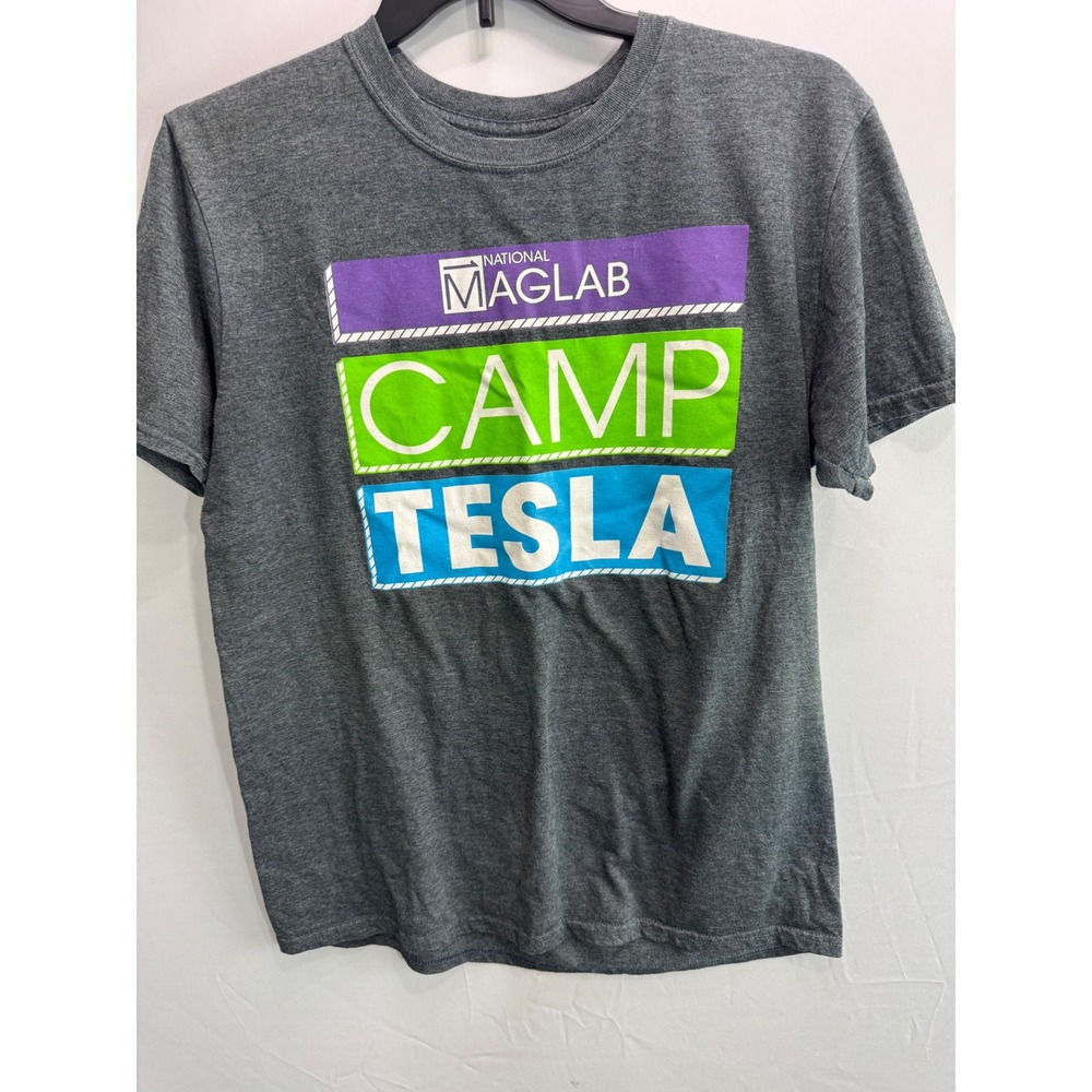 National MagLab Camp Tesla T-Shirt Gray FAMU-FSU College of Engineering STEM L